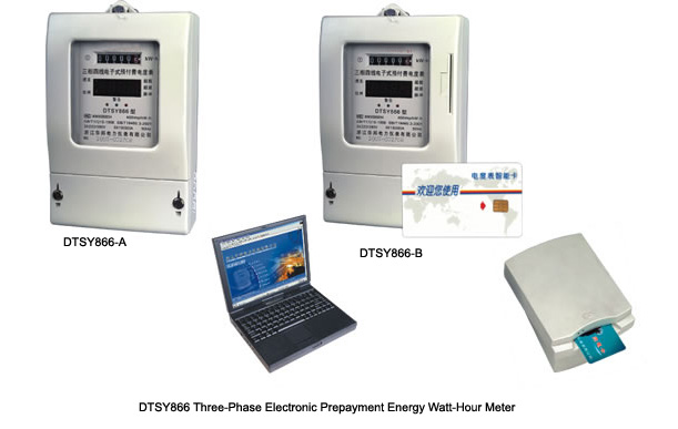 DTSY866 Three-Phase Electronic Prepayment Energy Watt-Hour Meter