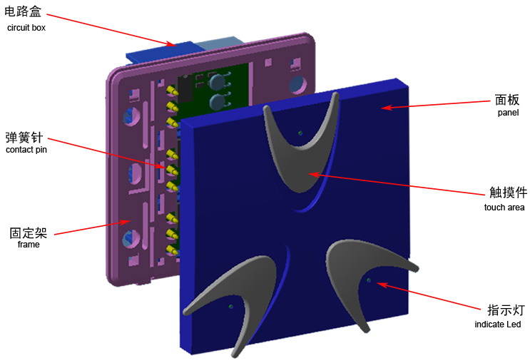 Infrared Remote nad Touch Wall Switch