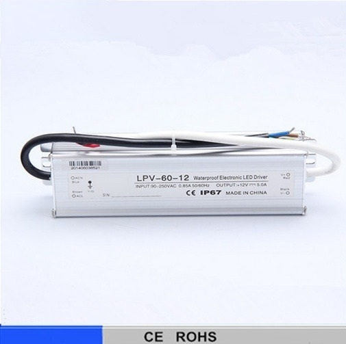 LED driver LED water-proof switching power supply 60W 12v 24v LPV-60W
