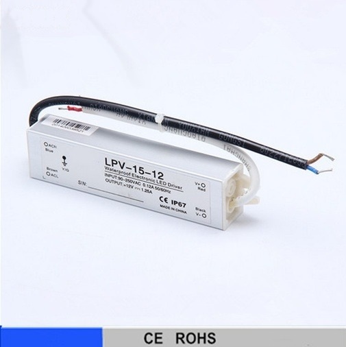 LED driver LED water-proof switching power supply 15W 12v 24v