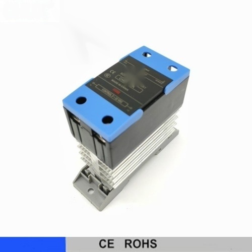 Single Phase Solid State Relay DIN Rail Mounted DC Control AC Heat Sink Integrated SSR